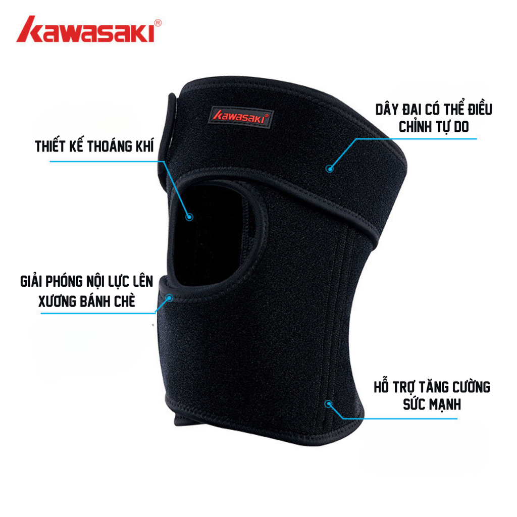 Bó gối thể thao Kawasaki KF-3463  Bảo vệ & Hỗ trợ phục hồi chuyên nghiệp