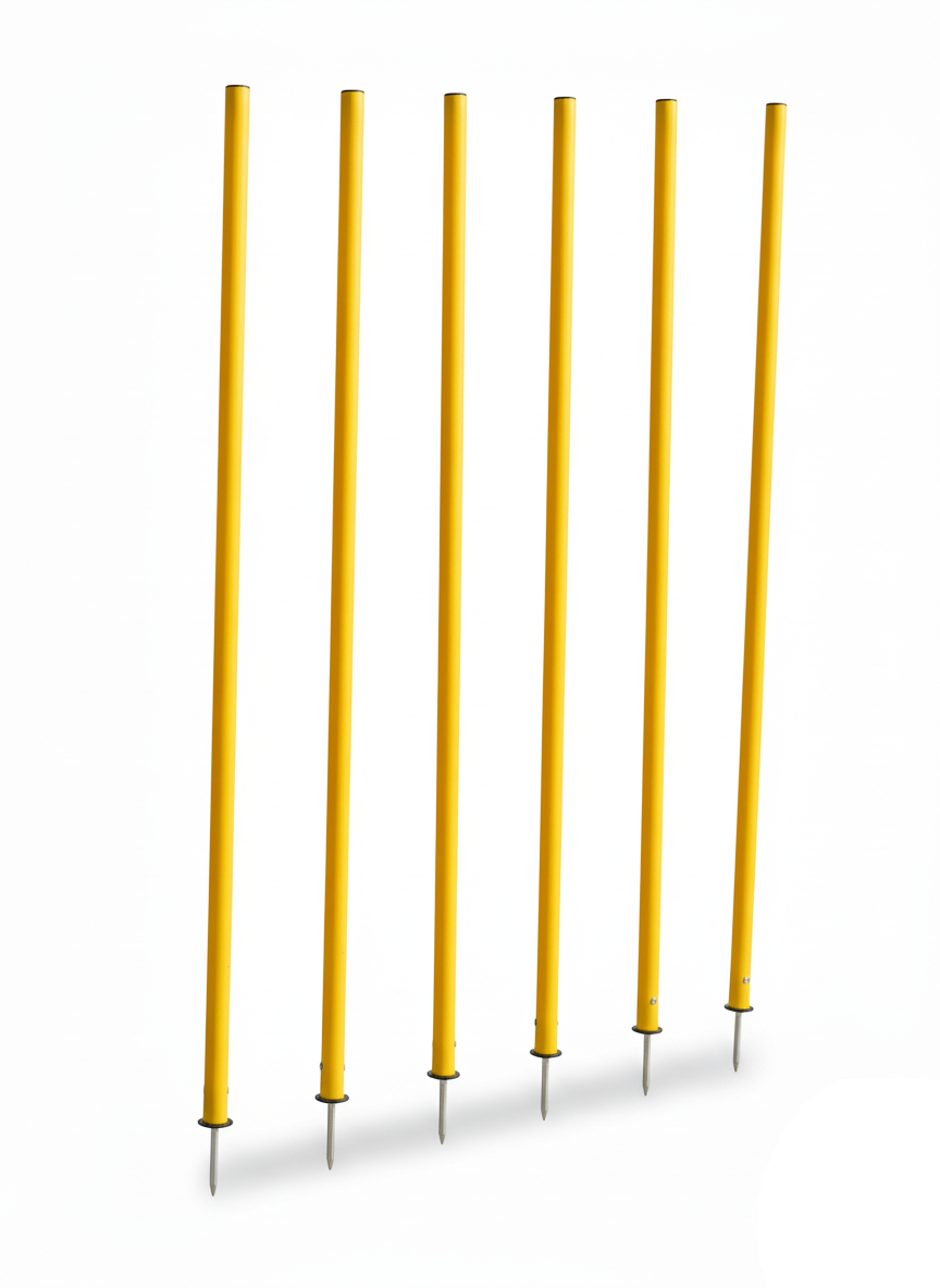 Cọc kỹ thuật bóng đá - Cọc tiêu - Gậy tập luyện Slalom có chân cắm sắt 1.5M
