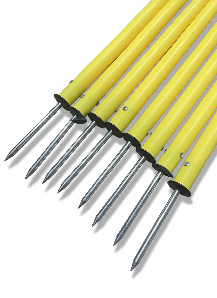 Cọc kỹ thuật bóng đá - Cọc tiêu - Gậy tập luyện Slalom có chân cắm sắt 1.5M