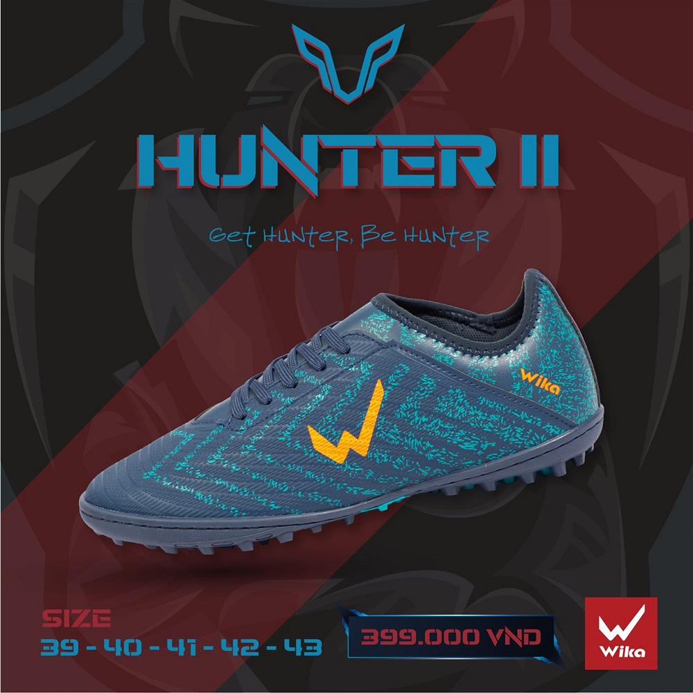 GIÀY BÓNG ĐÁ WIKA HUNTER II - XANH NAVY