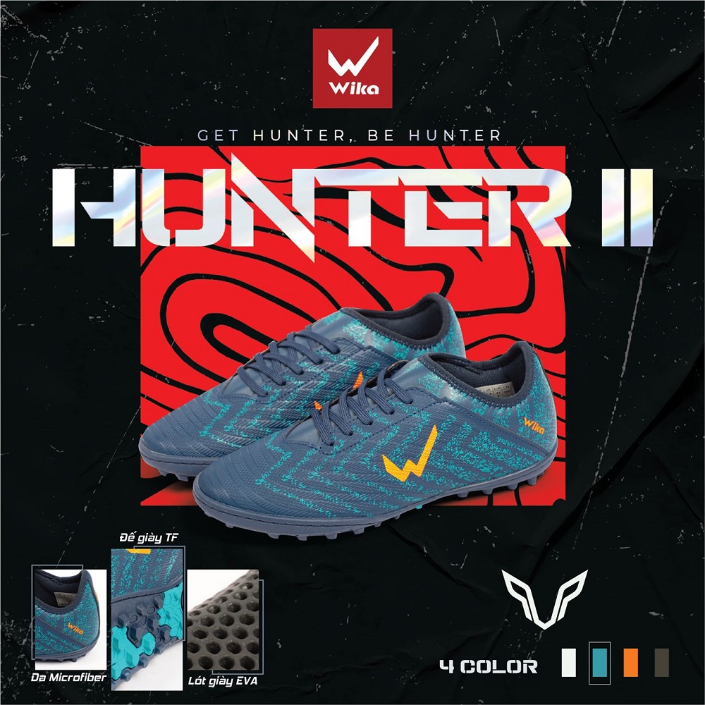 GIÀY BÓNG ĐÁ WIKA HUNTER II - XANH NAVY