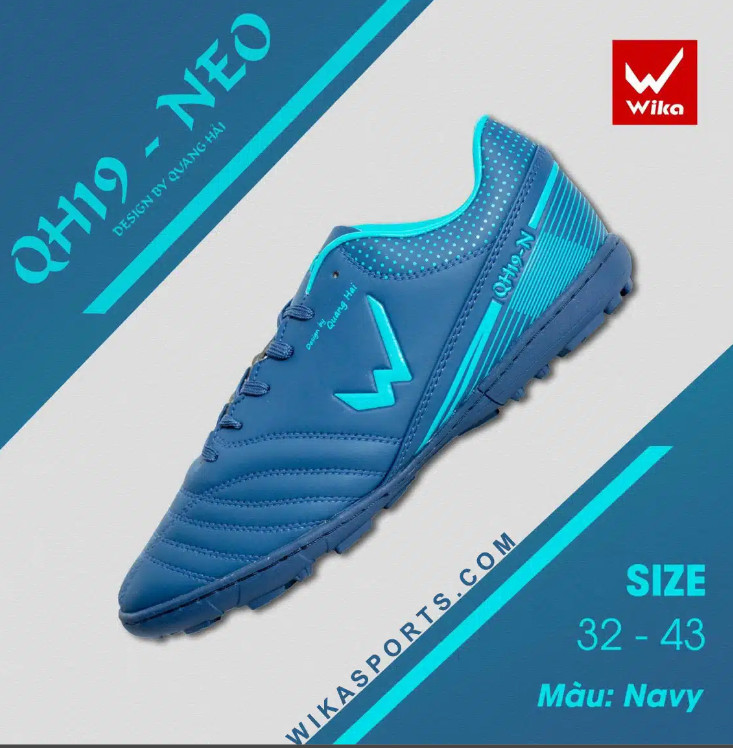 GIẦY ĐÁ BÓNG WIKA - QH19NEO QUANG HẢI - TÍM THAN