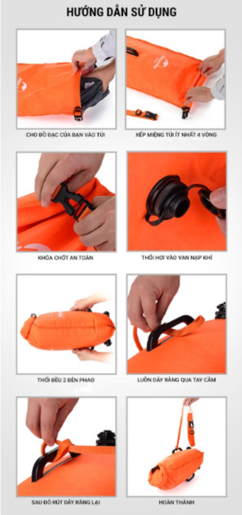 PHAO BƠI SÔNG BIỂN, TÚI CHỐNG NƯỚC - NATUREHIKE - NH175001-G - 28L