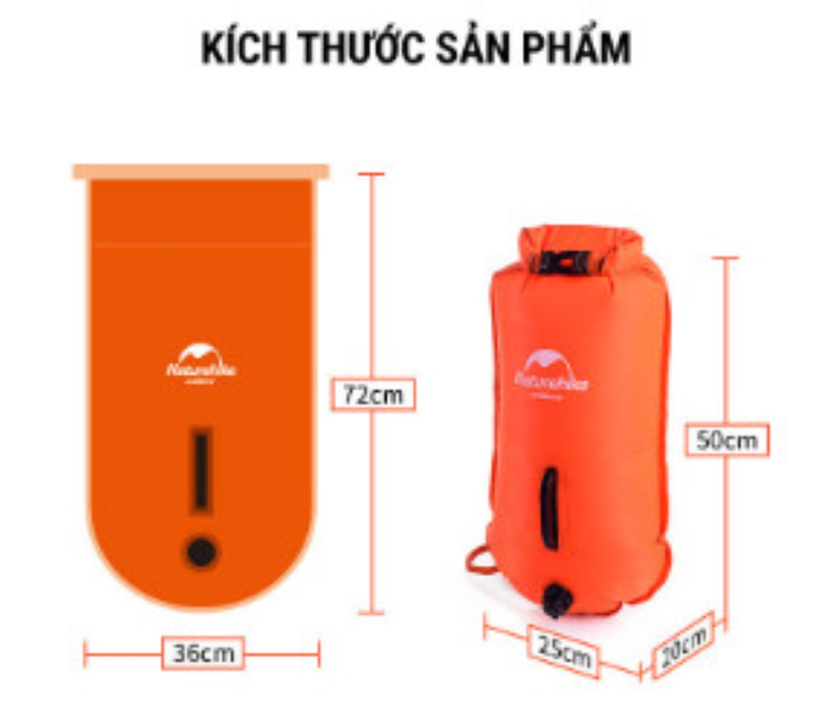 PHAO BƠI SÔNG BIỂN, TÚI CHỐNG NƯỚC - NATUREHIKE - NH175001-G - 28L