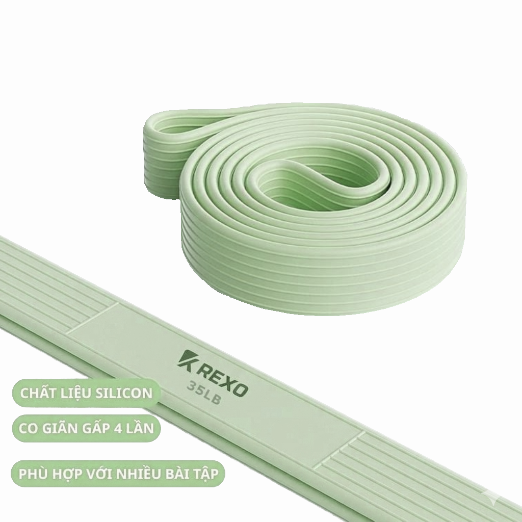 Dây Kháng lực tập Gym, Yoga REXO 35LB – Phụ Kiện Tập Mông Đùi & Toàn Thân Tại Nhà