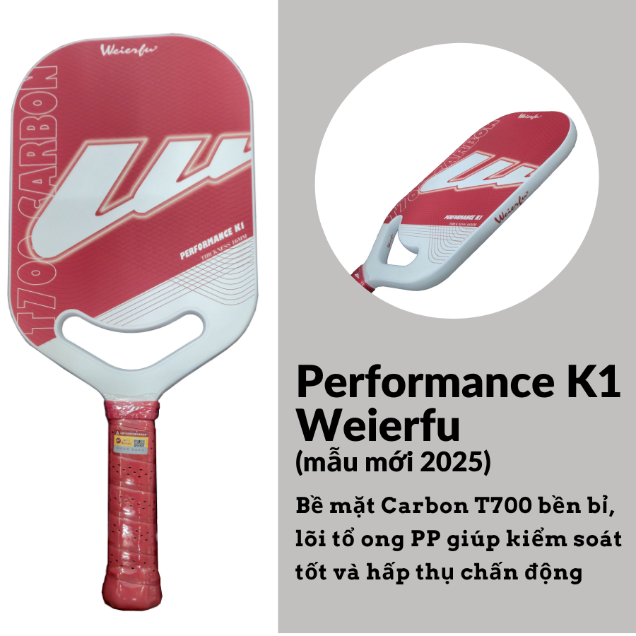 Vợt Pickleball Weierfu PERFORMANCE K1 - Đi Đầu Về Thiết Kế