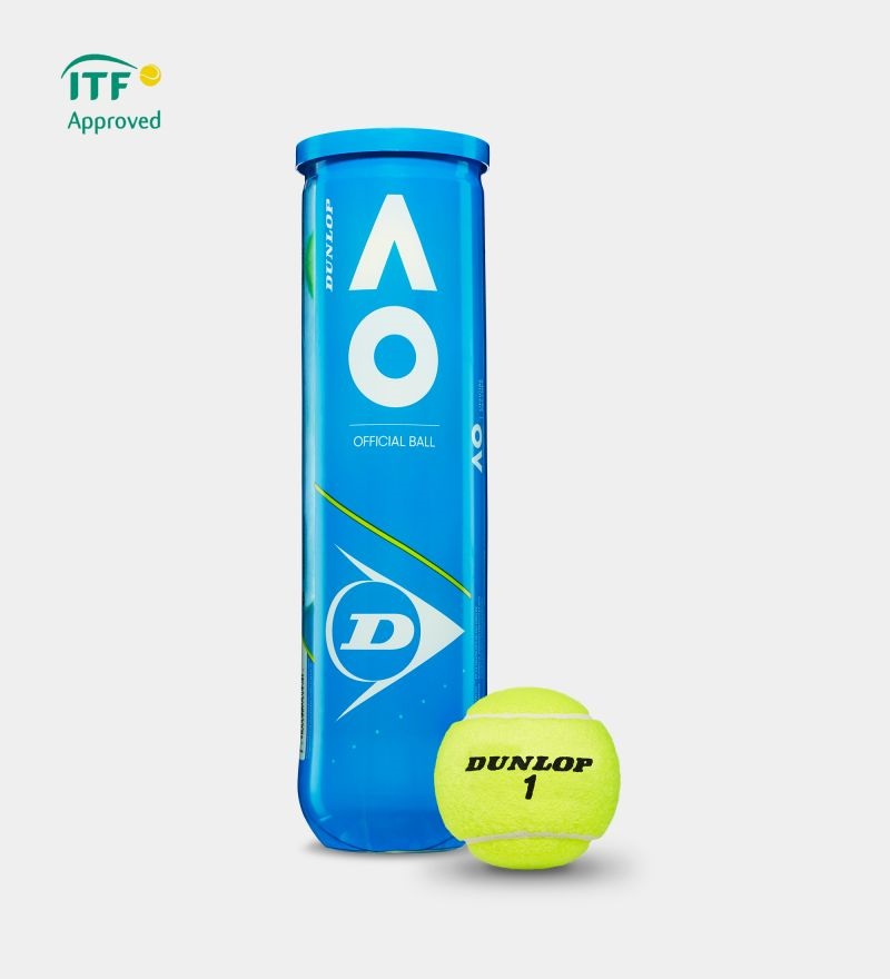 BÓNG TENNIS DUNLOP - AO - HỘP 4 QUẢ - AUSTRALIAN OPEN