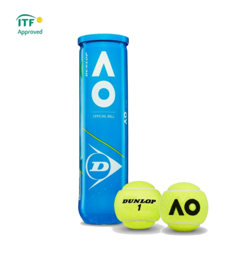 BÓNG TENNIS DUNLOP - AO - HỘP 4 QUẢ - AUSTRALIAN OPEN