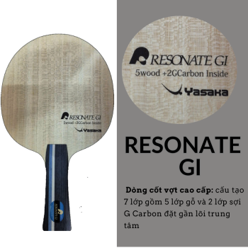 Cốt vợt Yasaka RESONATE GI dòng cốt cao cấp, cấu tạo từ 7 lớp