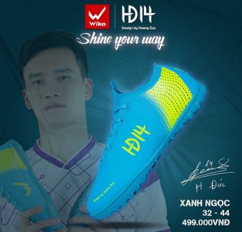 GIÀY BÓNG ĐÁ WIKA HĐ14 - XANH NGỌC
