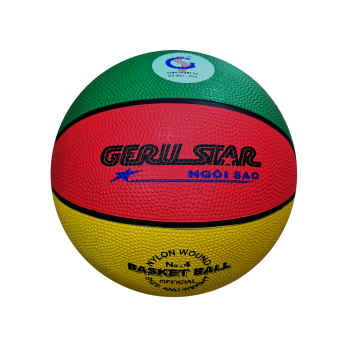 BÓNG RỔ GERU STAR - SIZE SỐ 4 - CAO SU 3 MÀU