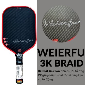 Vợt pickleball Weierfu 3K Braid