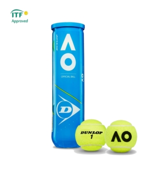 BÓNG TENNIS DUNLOP - AO - HỘP 4 QUẢ - AUSTRALIAN OPEN